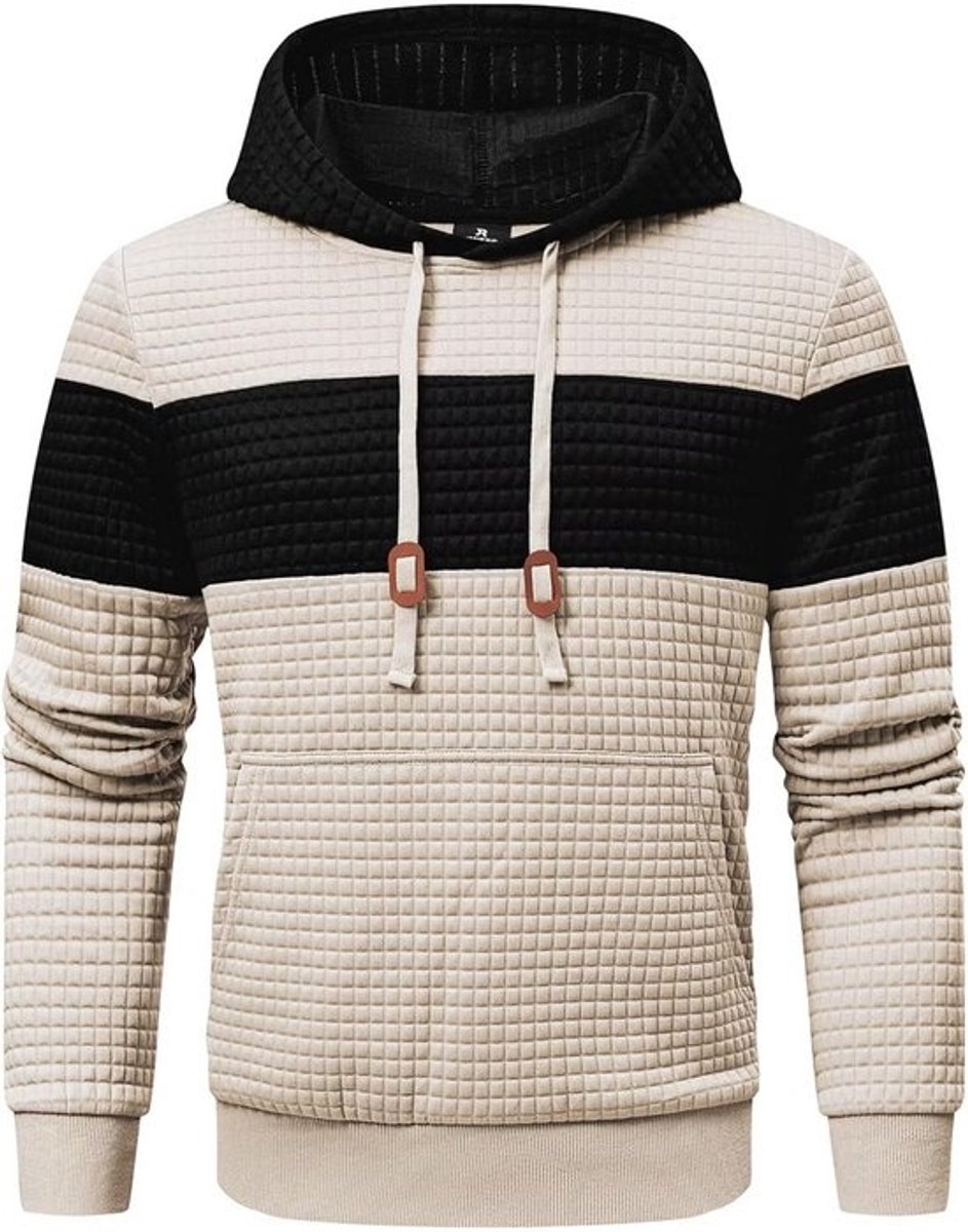 Heren Capuchontrui - Warme Hoodie met Kleurblok