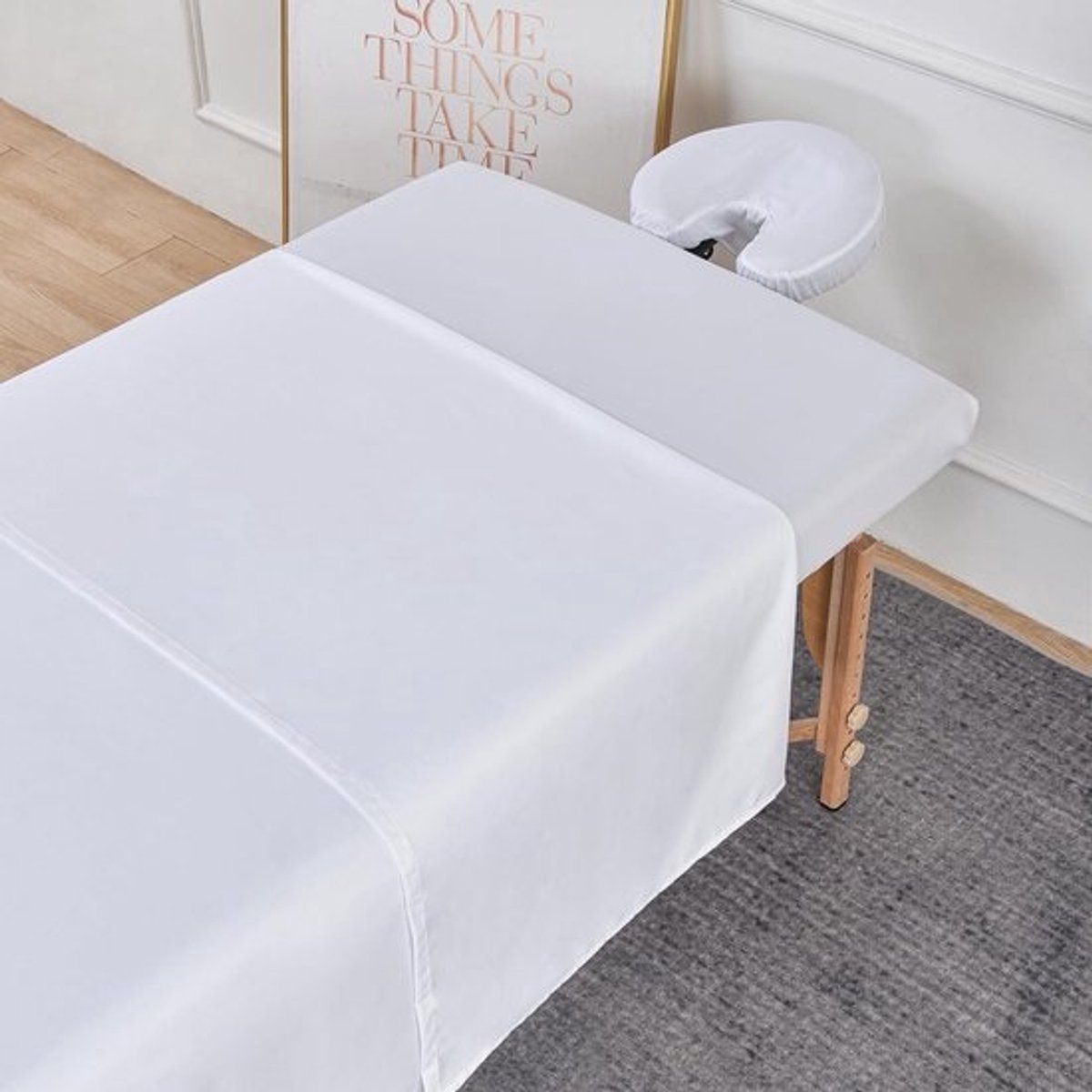 Set van 3 Onderlakens en Hoofdkussenhoezen voor Massagetafels - Microvezel