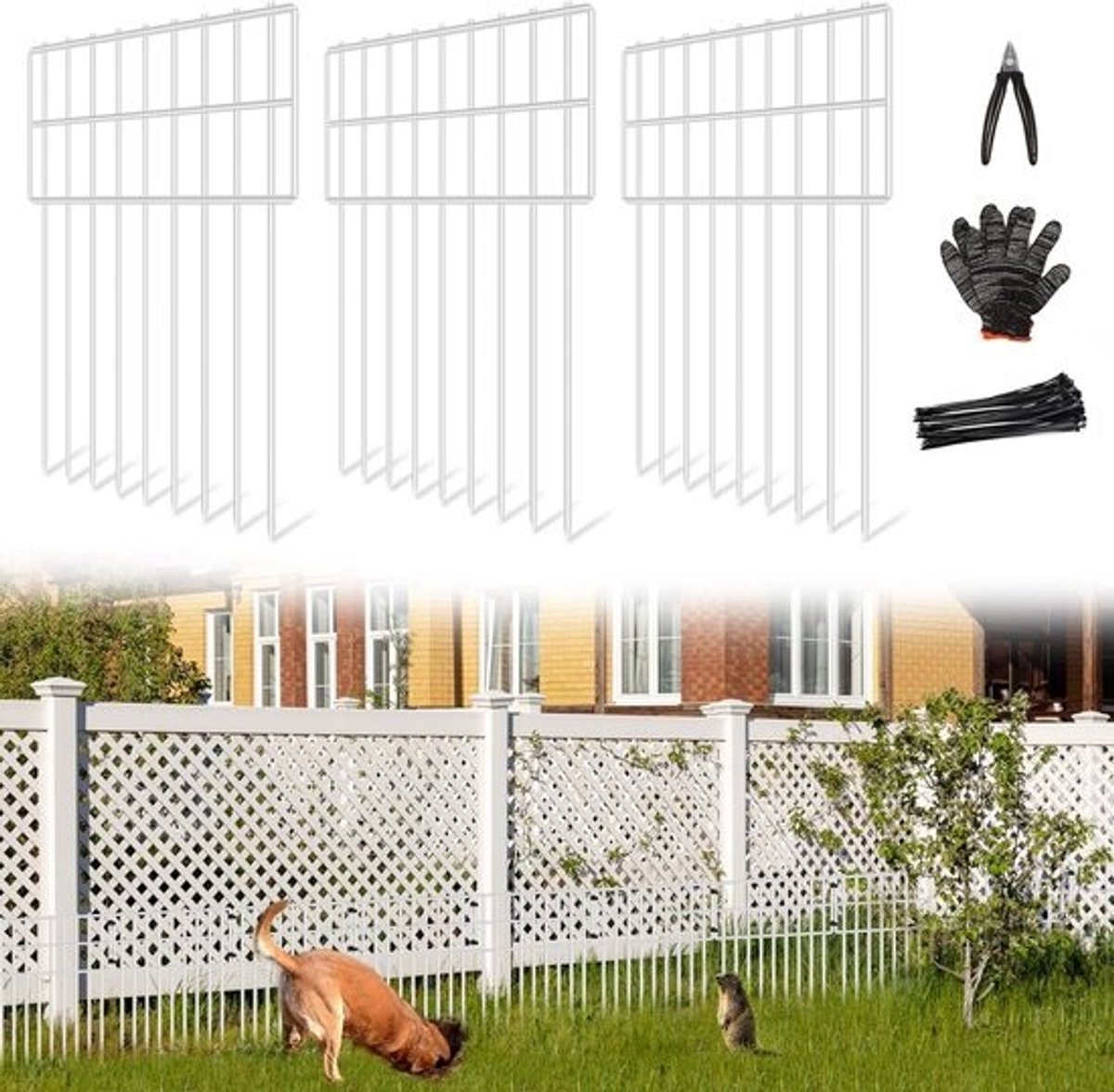 Tuinafscheiding met 25 Panelen voor Dieren en Honden – 8,2 Meter Uiteenstekende Bescherming