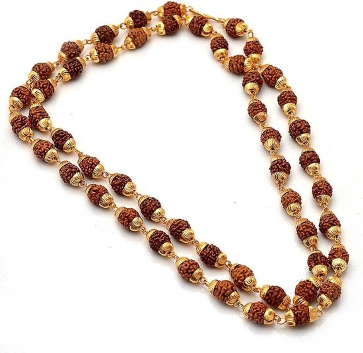 Echte Gecertificeerde Rudraksha Mala met Japa Bag en Gaumukhi