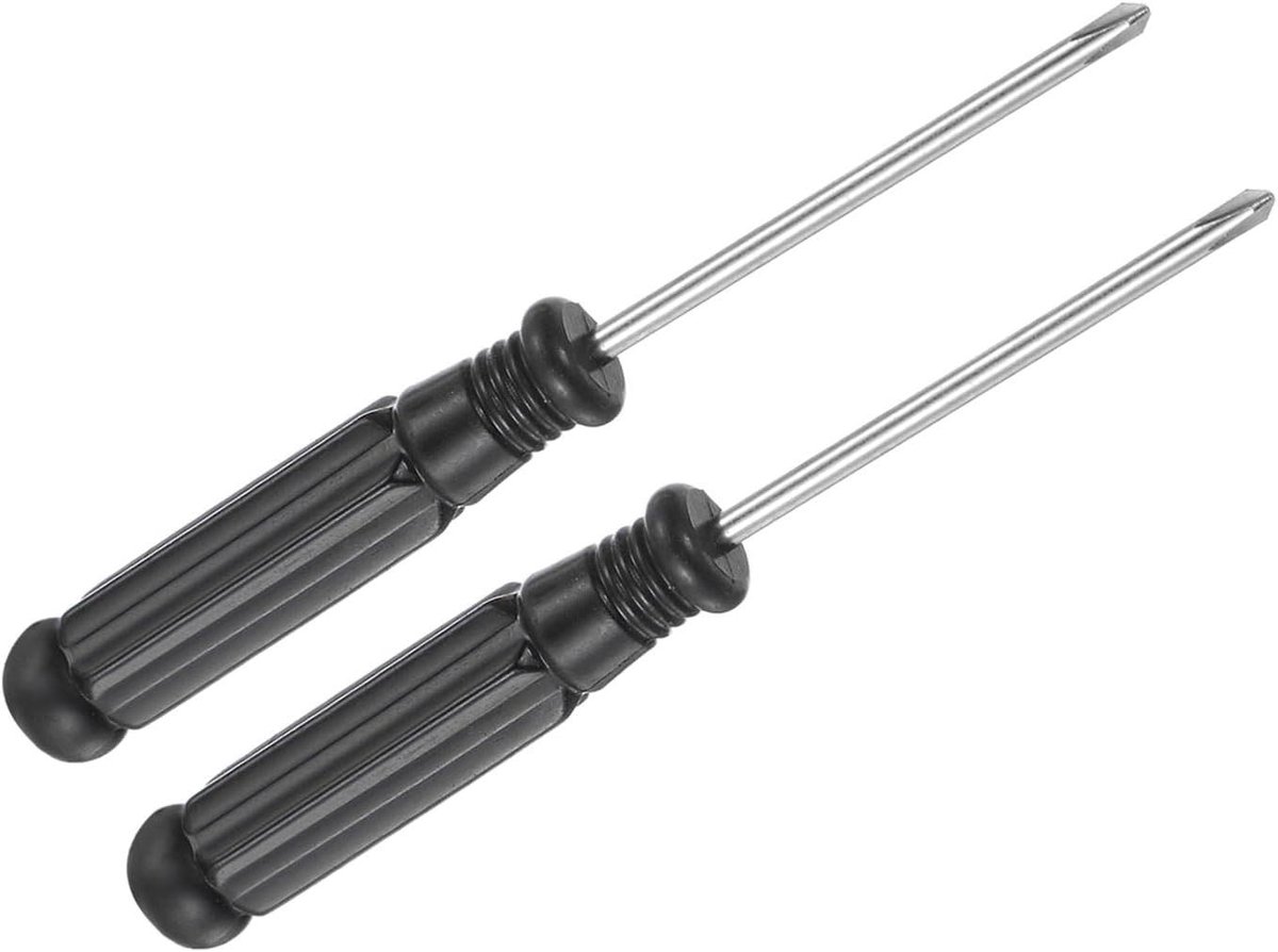 Mini schroevendraaier - Kleine precisie tool - Reparatie apparaten - Antislip handvat - 94 mm lengte - Zwart
