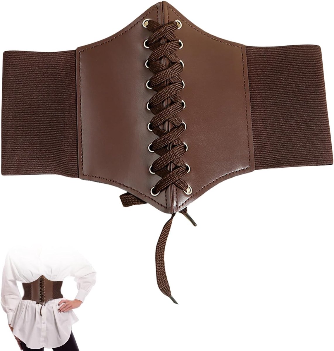 Vintage Corset Tailleband voor Vrouwen, Perfect voor Halloween en Cosplay, Elegante Tailleverstelling en Modeaccessoire
