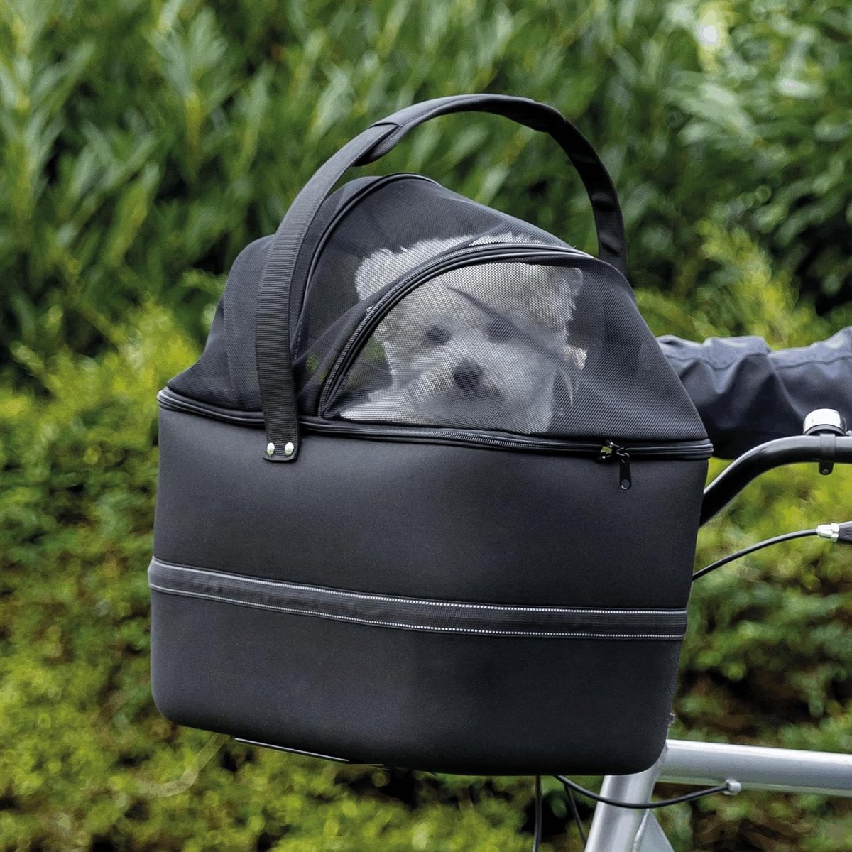 Fietsmand Huisdier - Draagtas - Veilig Vervoer - Afneembaar met klik - 41 x 29 x 47 cm - Zwart