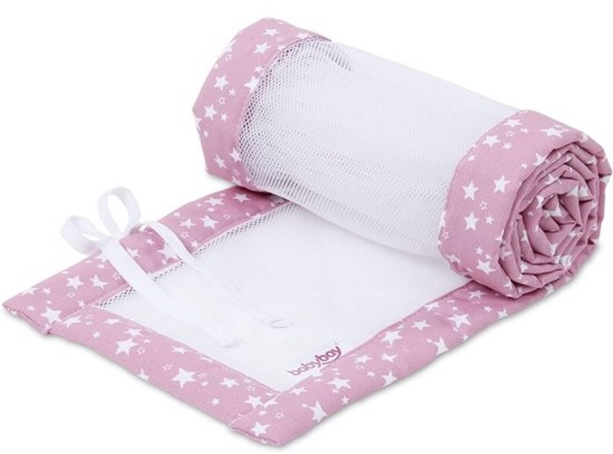 Baby Nestje Mesh - Bedomranding Baby - Babykamer Inrichten - Ademend Mesh Weefsel - 200 x 24 cm