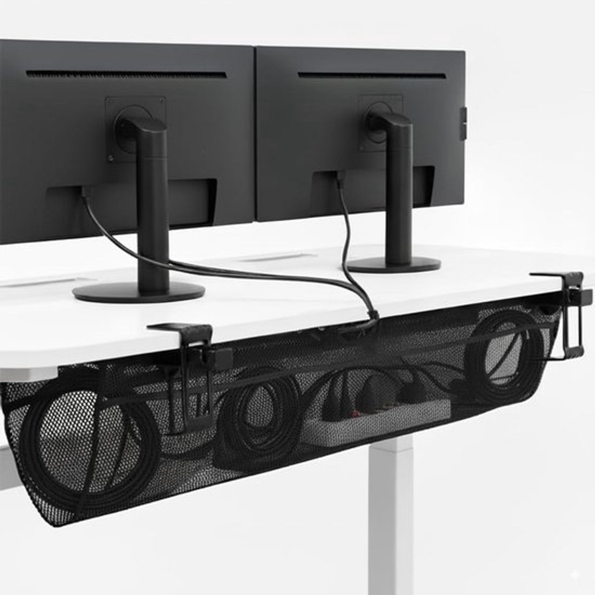 Kabelnet onder bureau 101 cm - Draadorganizer voor thuiskantoor en zit-sta werkstations
