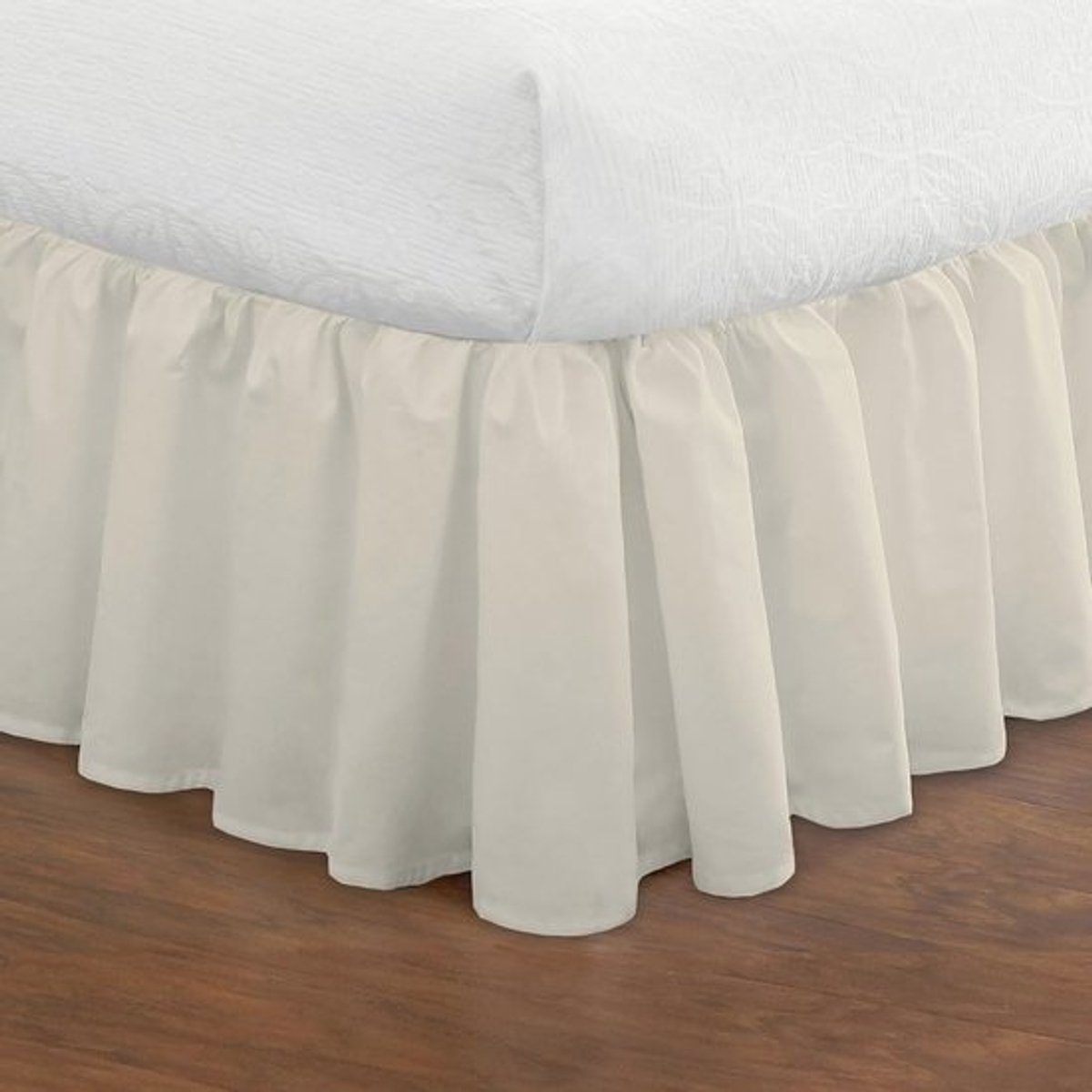 Ruches Beddengoed Bedrok 35 cm Val voor Queensize Bed