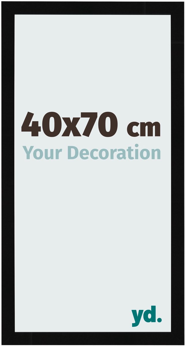 Your Decoration - Fotolijst 40x70 cm - MDF - Zwart Hoogglans - Bologna