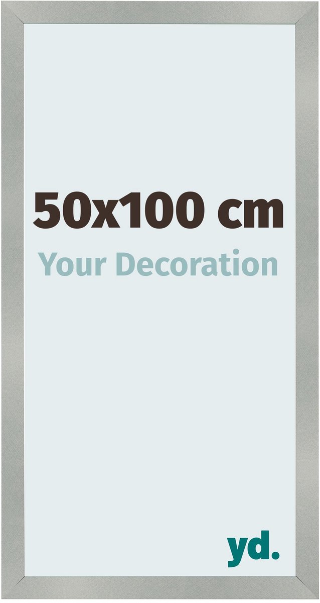 Your Decoration - Fotolijst 50x100 cm - MDF - Aluminium Geborsteld - Bologna