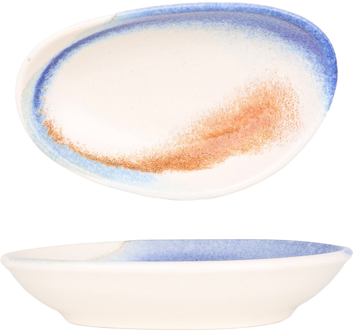Bonna Serveerschaal - Kymen - Porselein - 15x8.5 cm (140cc) - set van 4