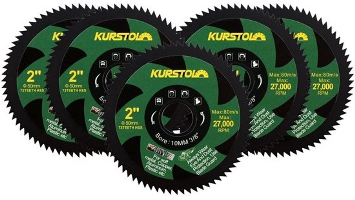 Cirkelzaagblad Set - Metaalzaagblad Slijpschijf - Metaal Bewerken - 72 Tanden Ontwerp - 50mm Diameter - Zilver