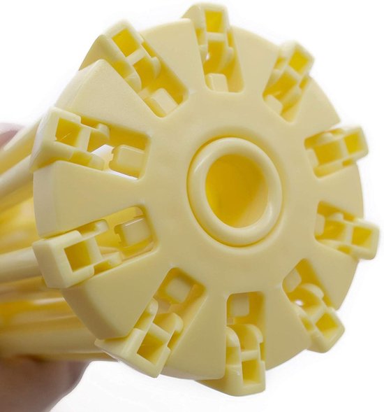 Opvouwbare Pastadroger - Pastarek Droogrek - Verse Pasta Drogen - 10 Droogstangen - 40 x 40 x 28 cm - Geel — afbeelding 3