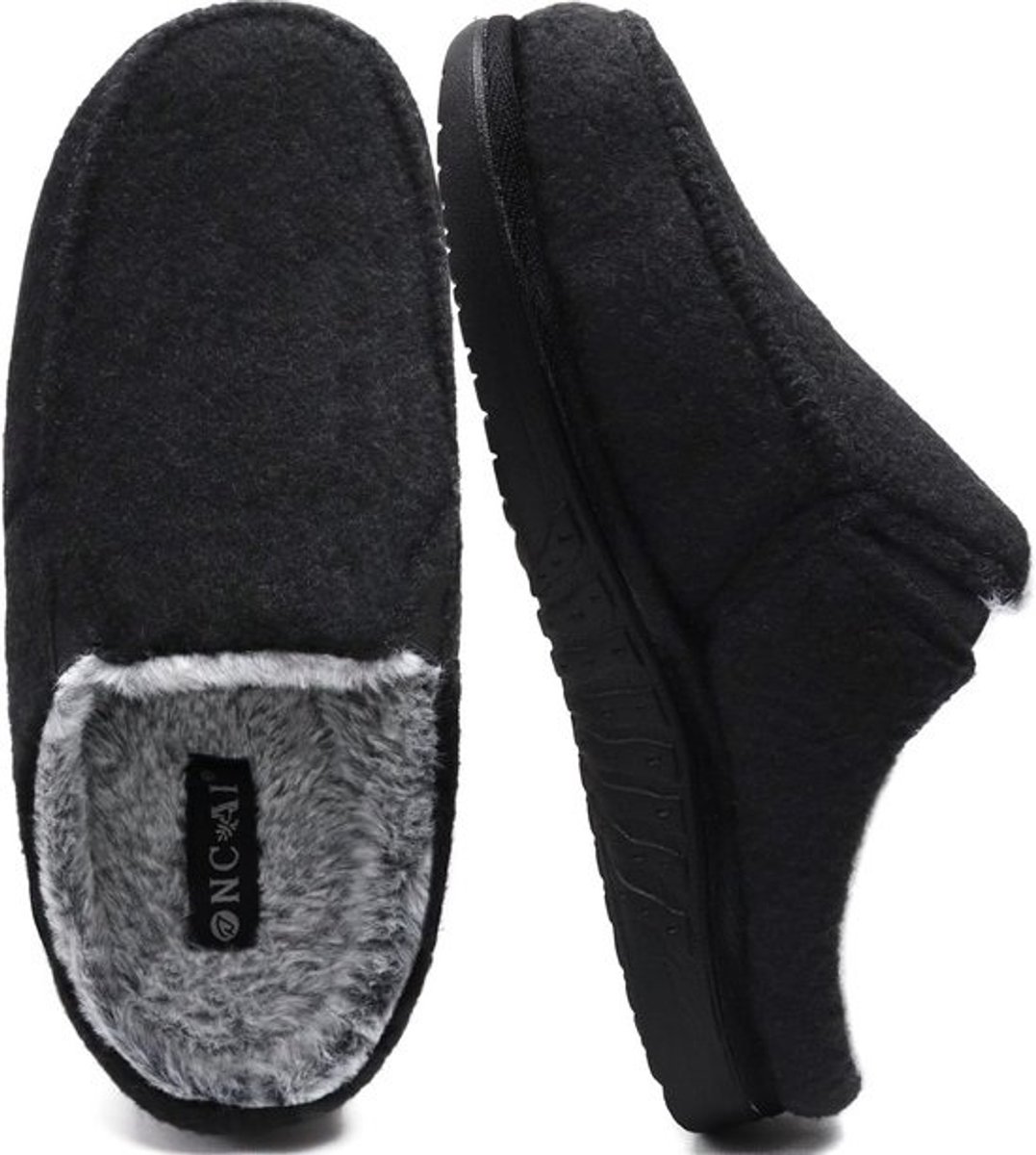 Heren Pantoffels met Memory Foam & Antislip Rubberzool voor Binnen en Buiten