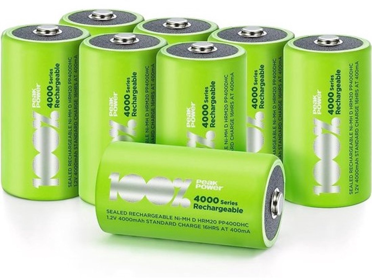 Oplaadbare Batterijen - D Type Batterijen - Apparaten Voeden - Klaar voor Gebruik - 4000 mAh