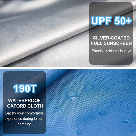 Waterdichte Pop-up Tent voor 2 Personen, Automatische Ultralichte Tent voor Buiten, Perfect voor Kamperen, Strand en Wandelen — afbeelding 5