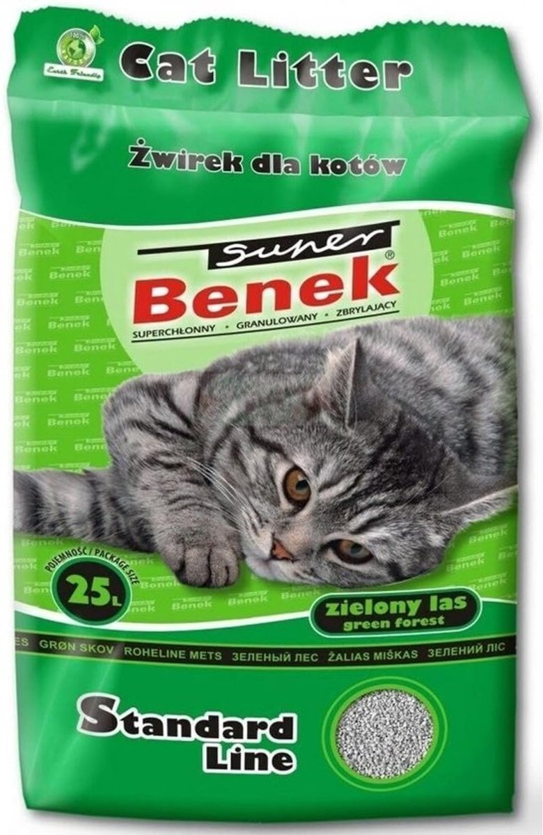 Kattenbakvulling Klontvormend - Minerale Vulling - Hygiënisch Huisdier - Sterke Geurabsorptie - 25 Liter - Groen Bos