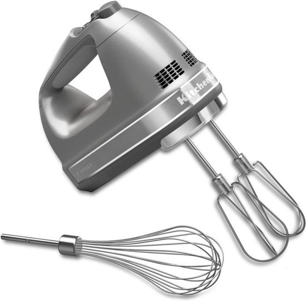 Handmixer - Keukenmixer - Bakken en Koken - 7 Snelheden - 300 Watt - Zilver