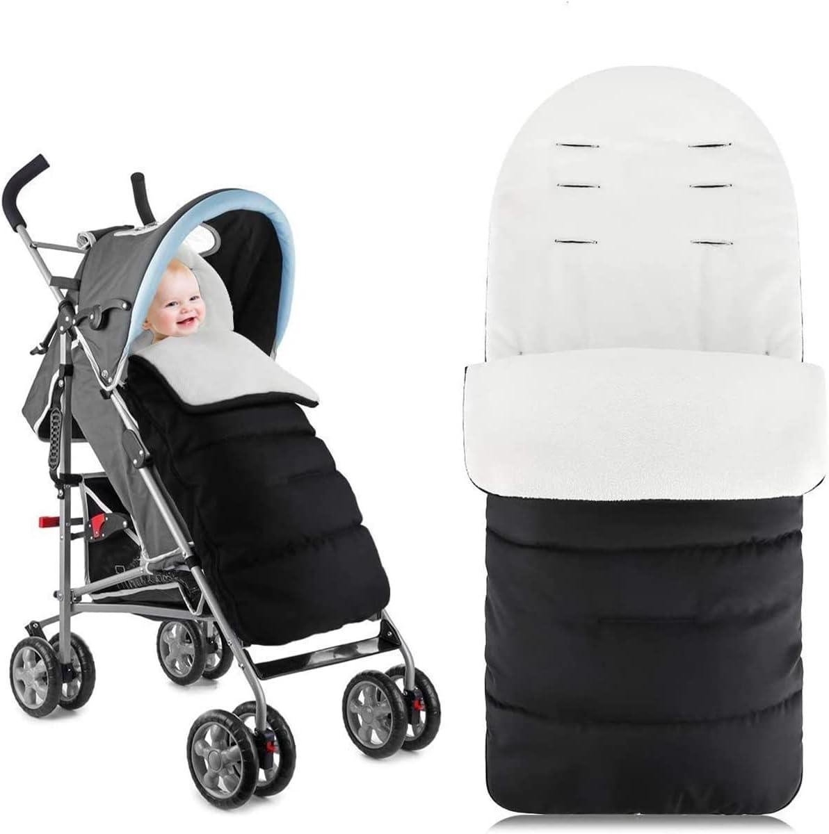 Voetenzak Kinderwagen - Babyzak - Warmte Buiten - Waterdicht Oxford - 86 x 40 cm - Zwart
