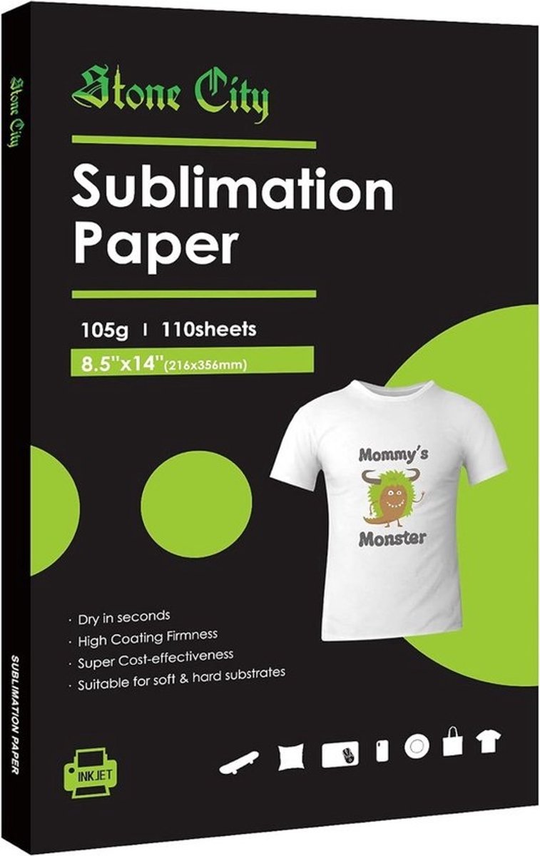 Sublimatie Papier 8.5 x 11 inch voor Warmteoverdracht - 110 Vellen voor DIY Projecten