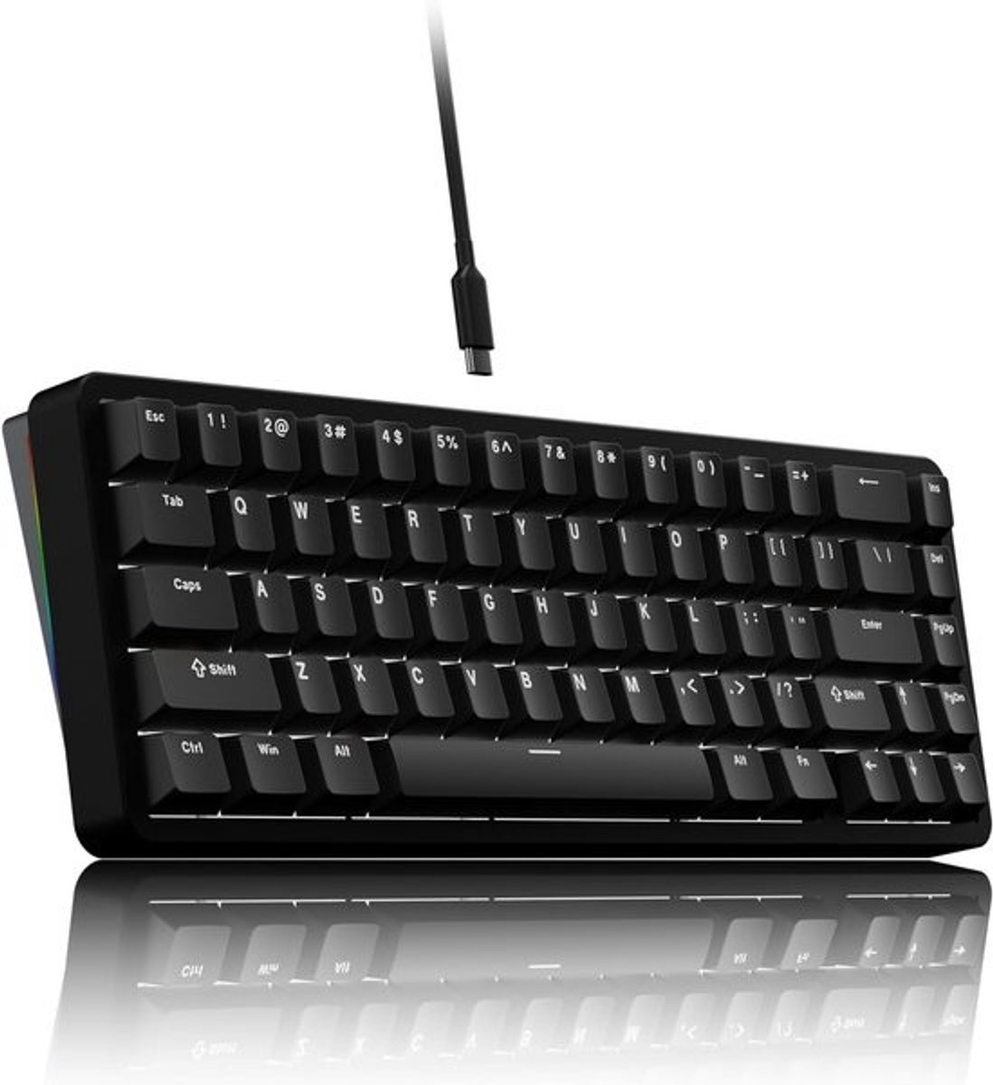 Mechanisch Toetsenbord 65% Layout Aluminium Bedraad en Draadloos PBT Keycaps Hot Swappable Gaming Kantoor