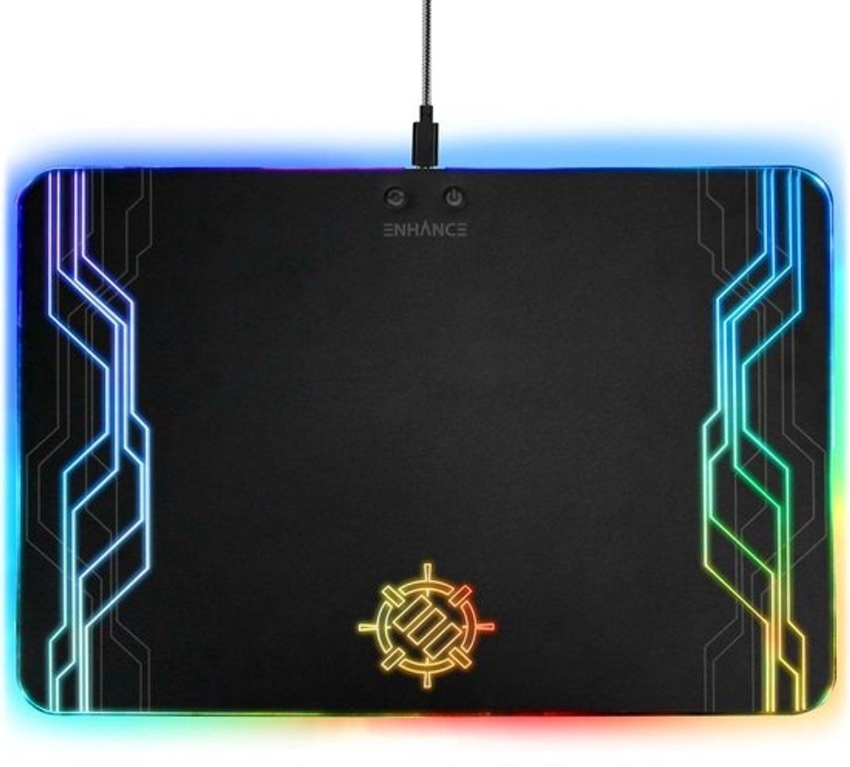 Grote Gaming Muismat met 7 Kleuren RGB Verlichting en Precisie Tracking Oppervlak