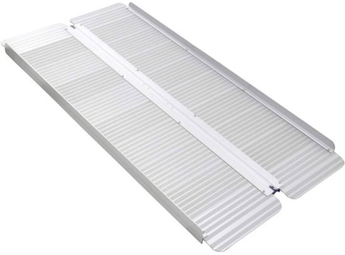 Inklapbare Rolstoelhelling Aluminium - Brede Drempelhulp met Rand tot 272 kg