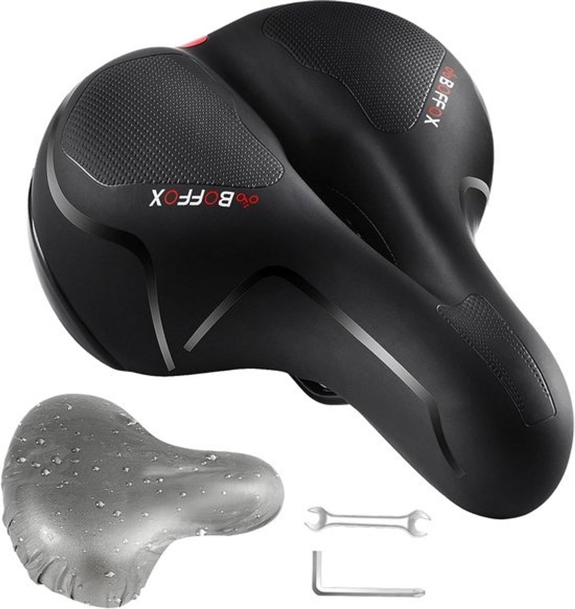 Comfortabel Fietszadel voor Heren en Dames - Zacht Ergonomisch Gelfietszadel voor MTB, Racefiets en Trekking