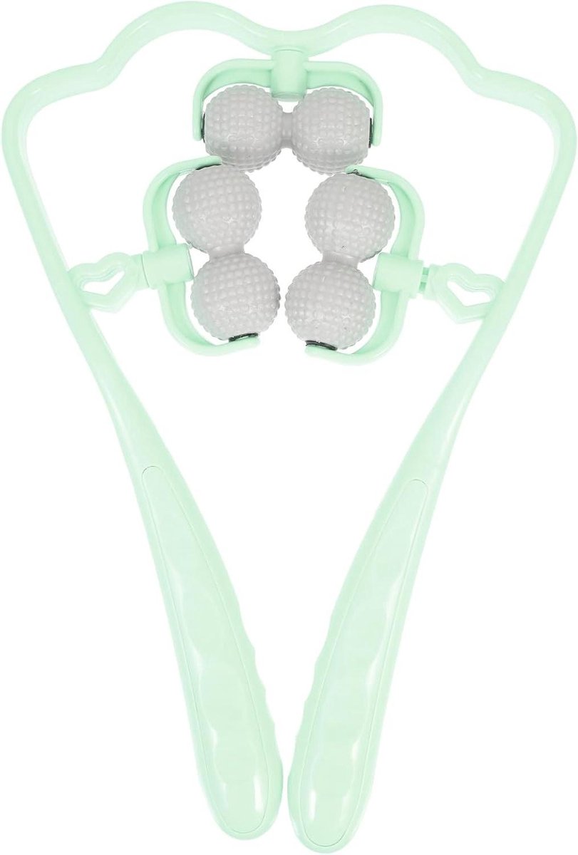 Handen Nek Massageroller - Schouder Massageapparaat - Spieren Ontspannen - Zes Massageballen - 33 x 23 cm - Groen