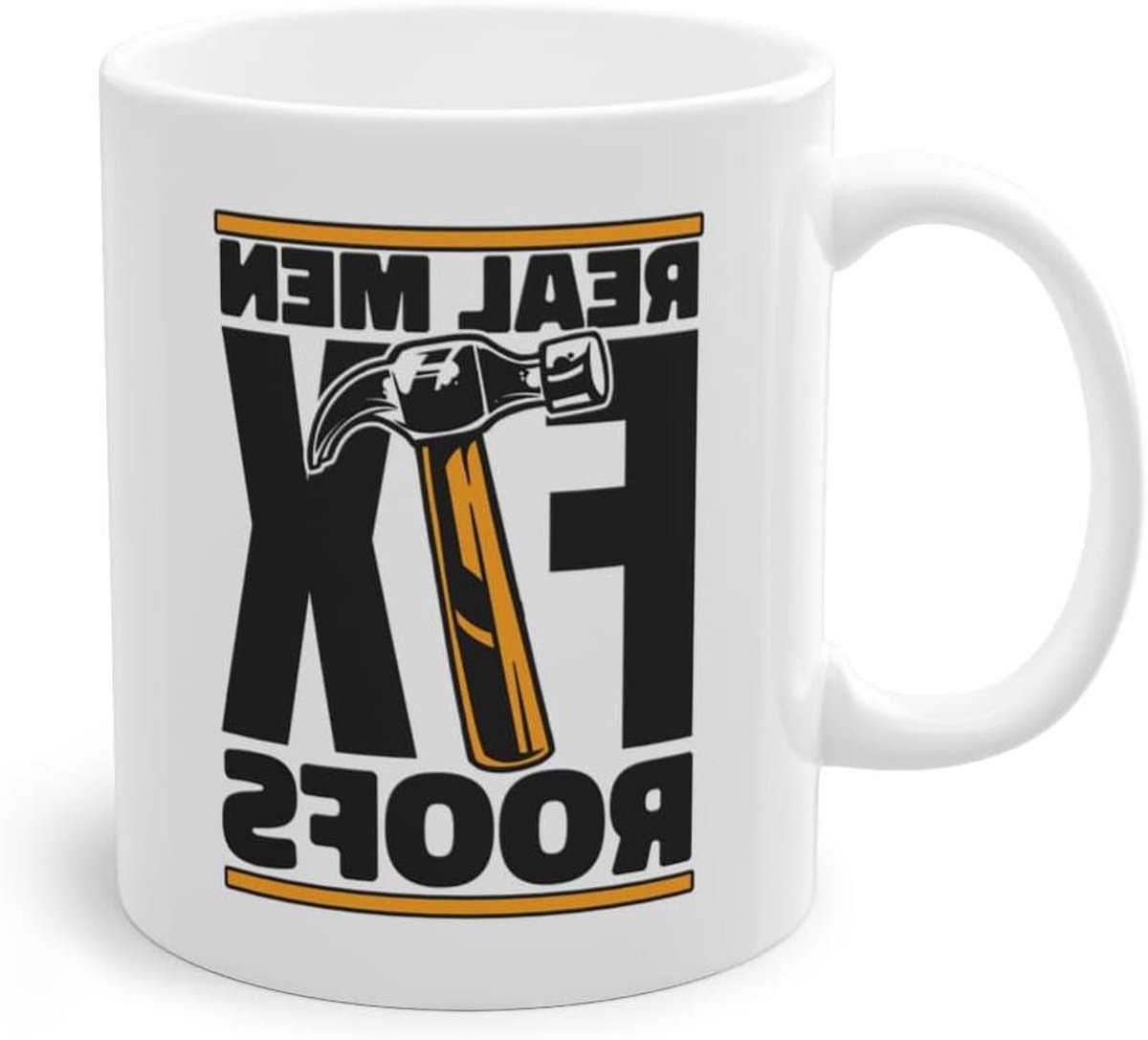 Koffiemok Keramiek - Thema mok - Cadeau geven - Dubbelzijdig bedrukt - 330 ml - Wit