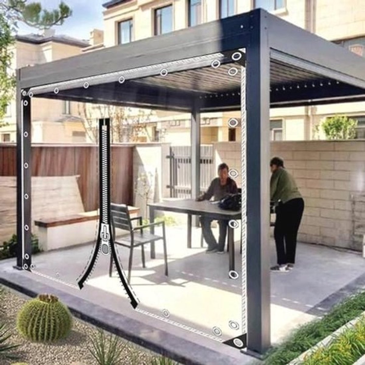 Waterdicht Dekzeil voor Buiten - Transparant PVC Zeildoek voor Carport, Patio en Veranda