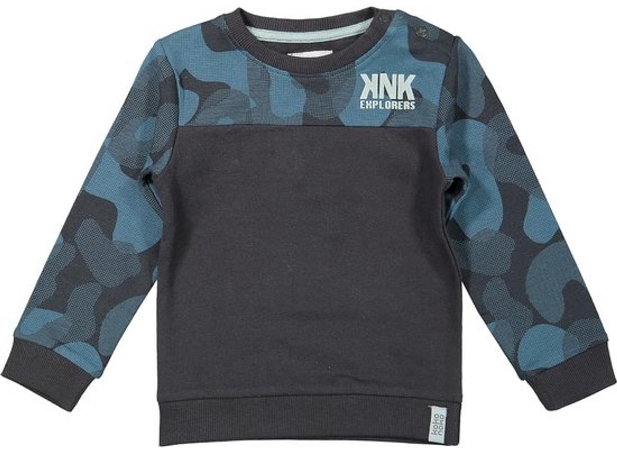 Jongens Sweater - Gebreide Trui - Casual Kleding - Mix en Match Collectie - Maat 56 - Donkergrijs Petrol