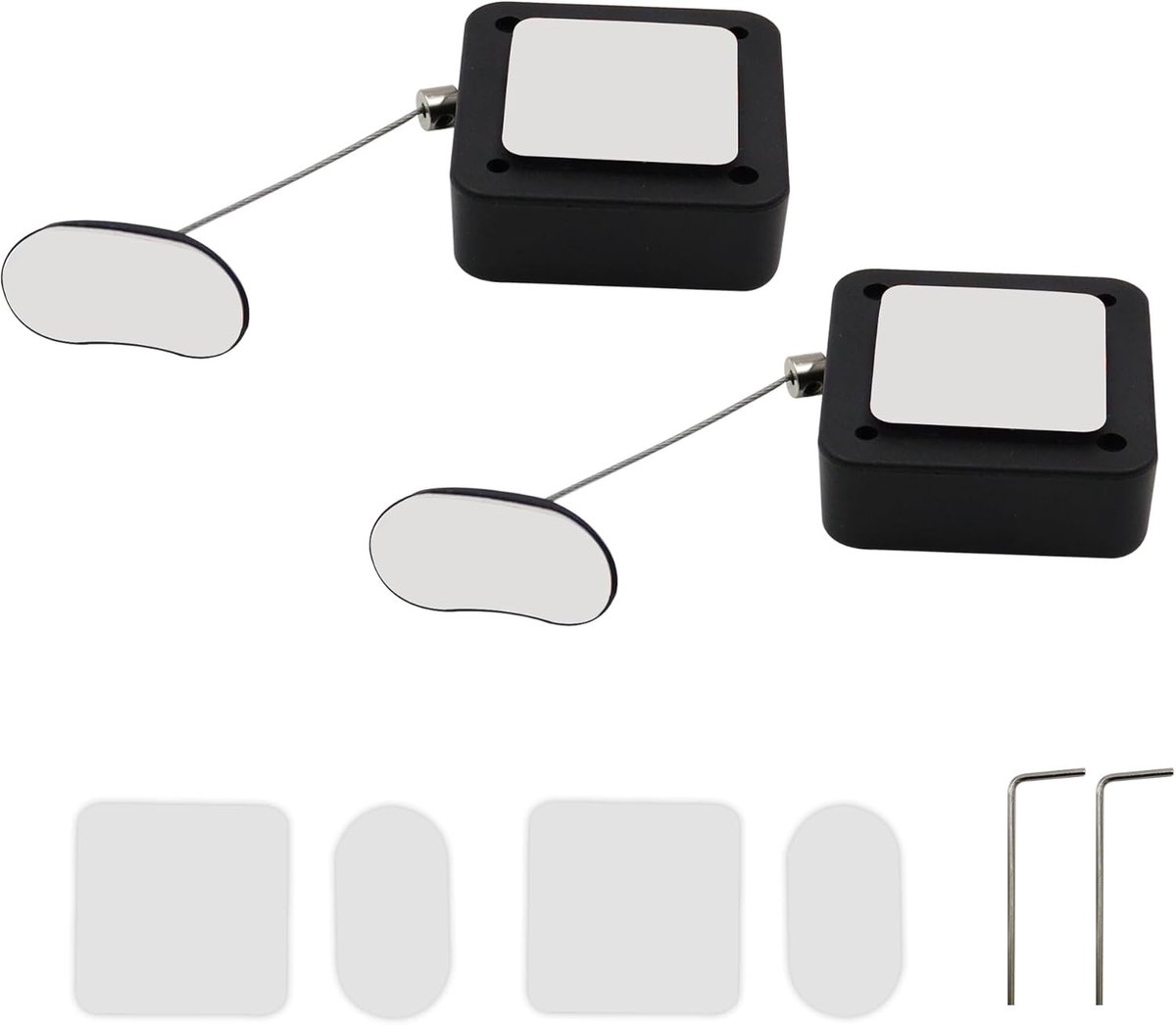 Verstelbare en Retractable Tether Lock voor TV Afstandsbedieningen en Gaming Controllers - 6,56 Ft Veiligheidskoord met Buckle (2 Stuks)