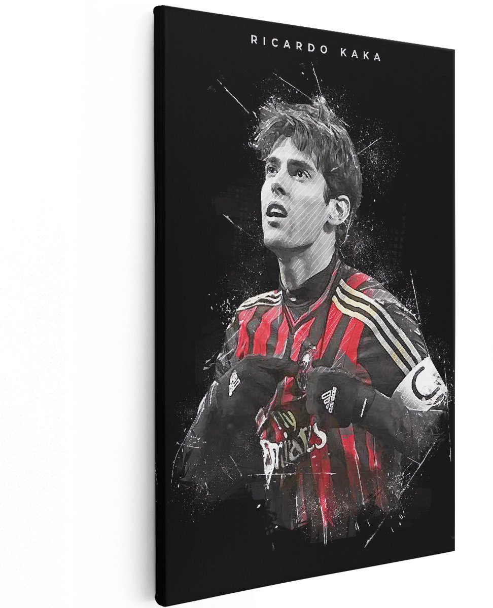Artaza Canvas Schilderij Ricardo Kaka bij AC Milan - 120x180 cm - Groot - Muurdecoratie - Canvas Print