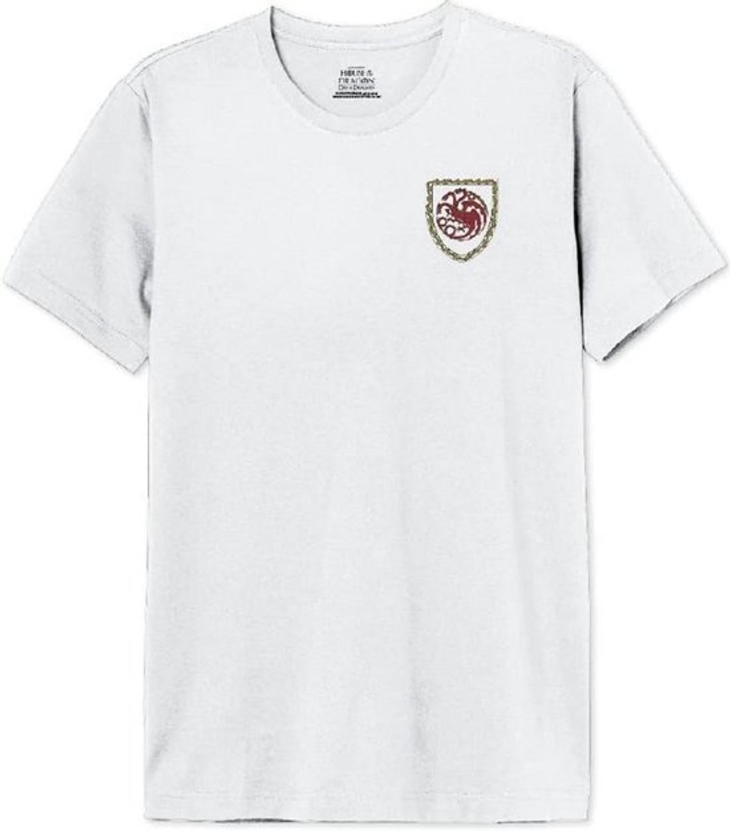Dames Shirt met Draken Logo - Wit - Maat 3XL