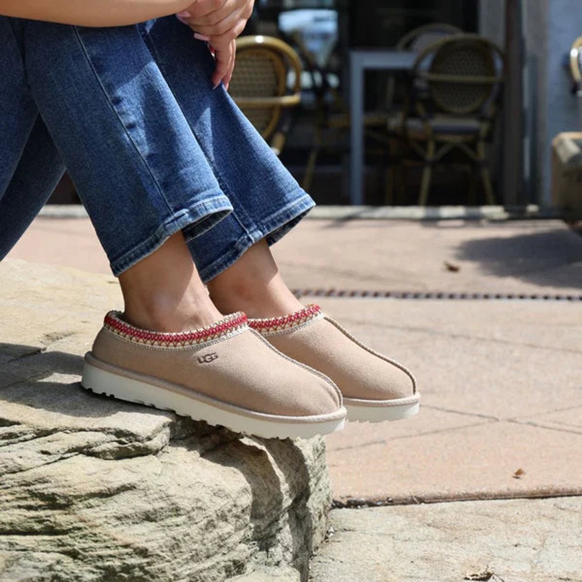 UGG Tasman Slipper Sand Dark Cherry (Women's)