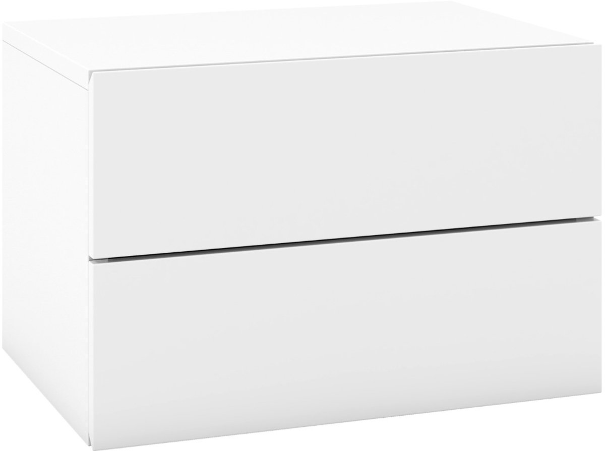 SureDeal® - Nachtkastje - Zwevend - Lades Muur Gemonteerd - 42x30x28 cm - Wit