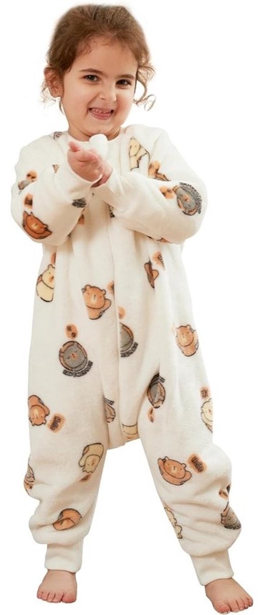 Thijox - Babyslaapzak met Voeten 2,0 TOG - Ademend Materiaal, Liefdesvol Ontwerp, Geschikt voor Jongens en Meisjes, Wit, Ideaal voor het Hele Jaar Doo