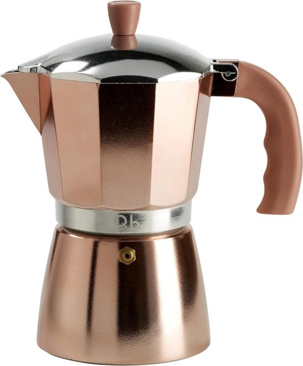 Moka Express voor 6 Kopjes - Aluminium Koffiezetapparaat voor Alle Warmtebronnen - Anti-brandgreep