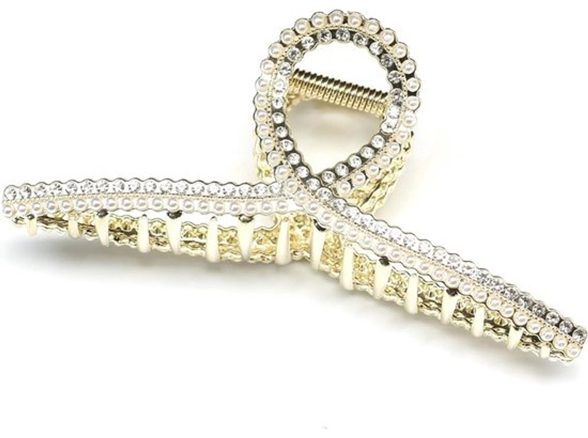Grote Metalen Haarclip Kruis - Elegante Haarspeld voor Dames Hoofdtooi (11,5 cm)