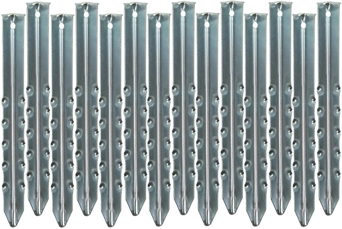 Proplus grondpennen heavy duty - 7x - dikke tentharingen - metaal - 30 cm - Kampeer artikelen - voor tent of windscherm