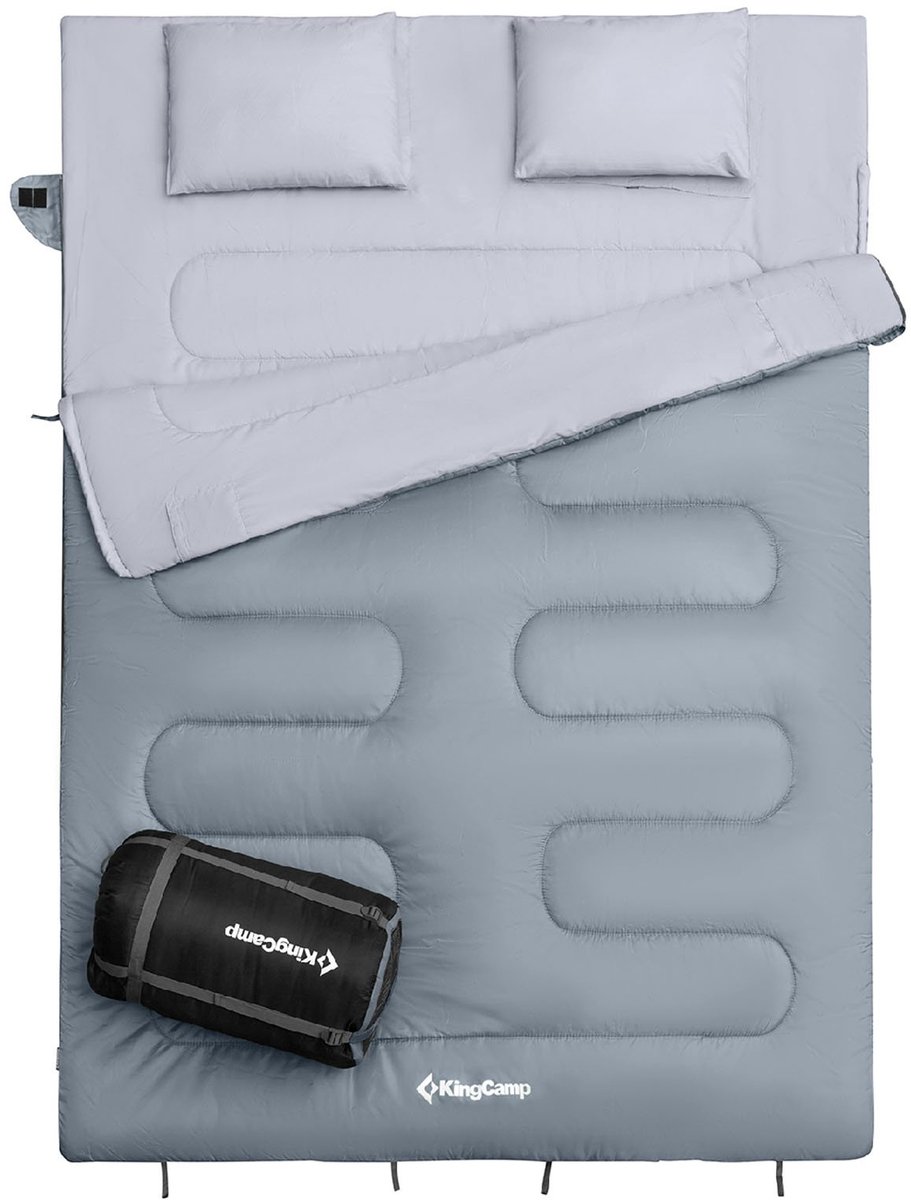 Deken-slaapzak Oxygen 250 D - 2-persoons dubbele slaapzak XL lang -3 °C