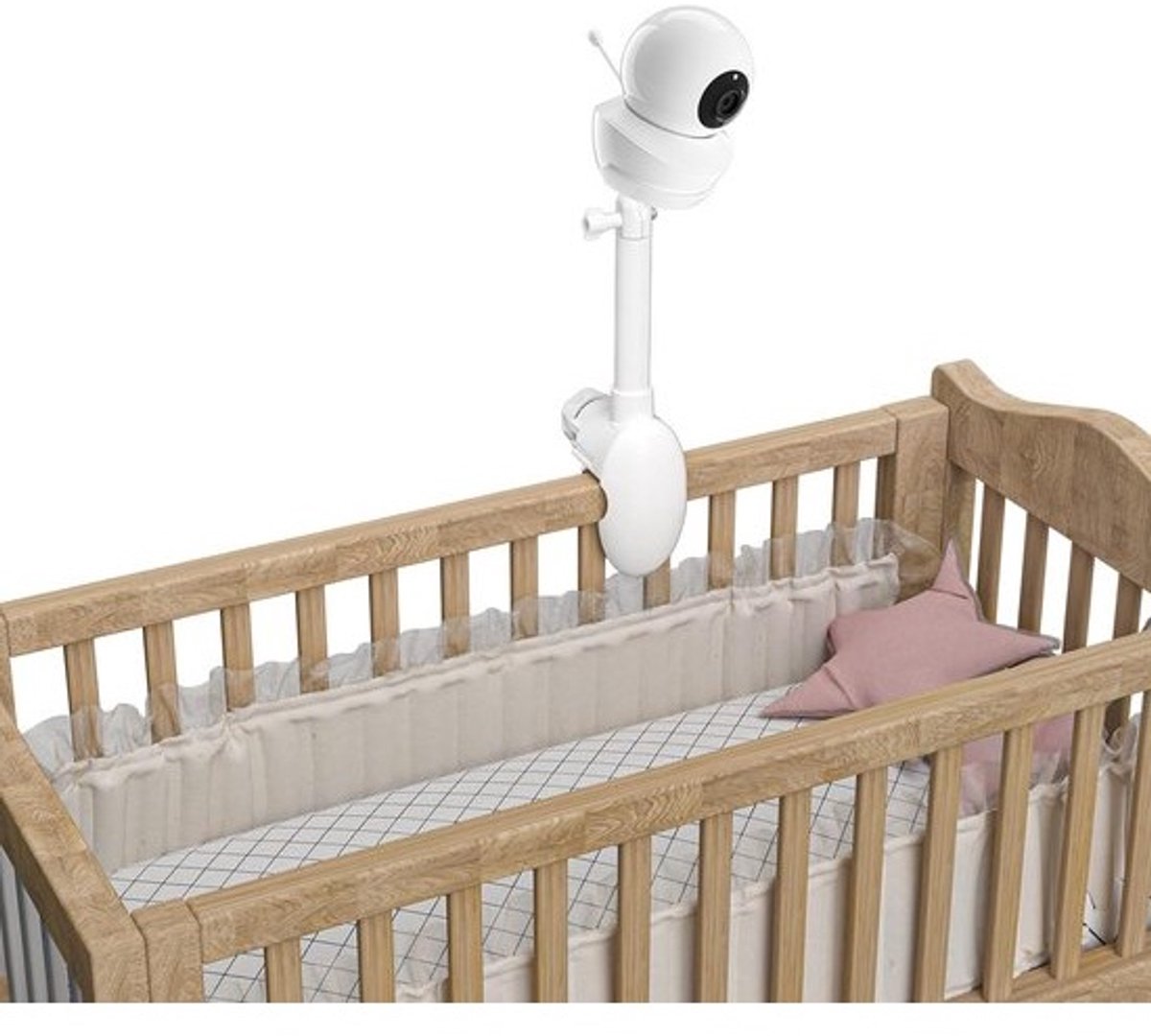 Universele Babyfoonhouder voor Bed - 360° Draaibaar, Borstvrij en Stevig