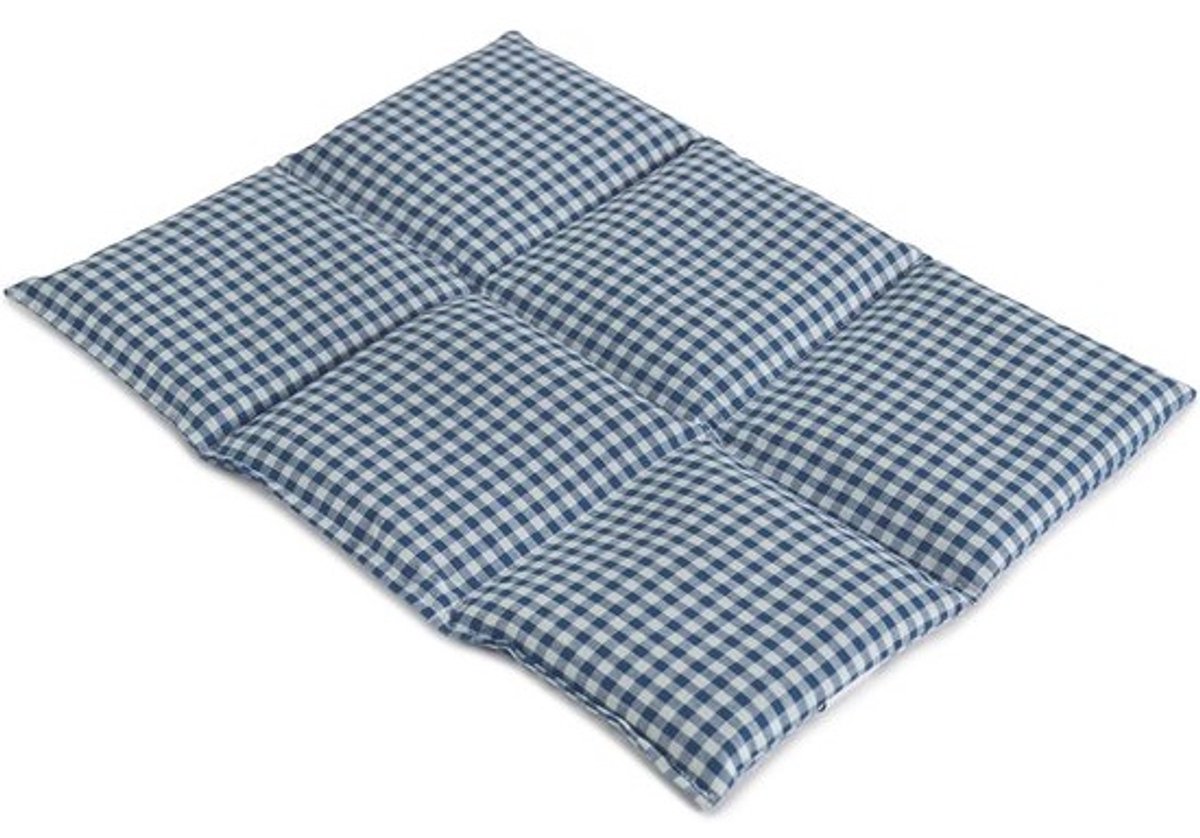 Graankussen - Warmtekussen Koud - Ontspanning en Comfort - 6-Vakken Verdeling - 40x30 cm - Blauw Wit