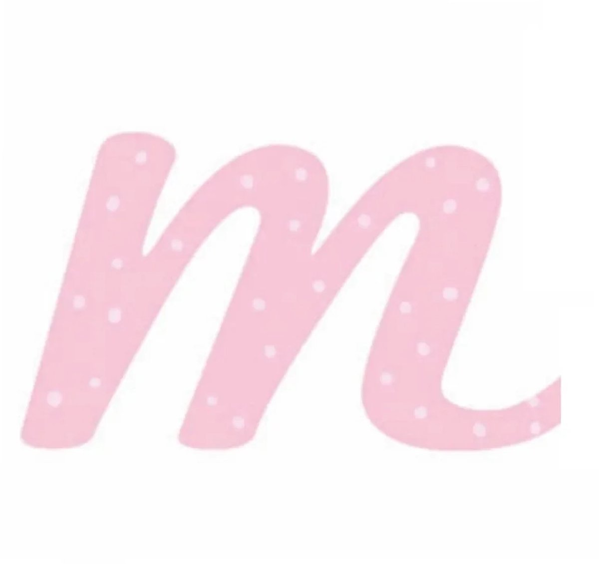 Lilipinso muursticker roze letter m