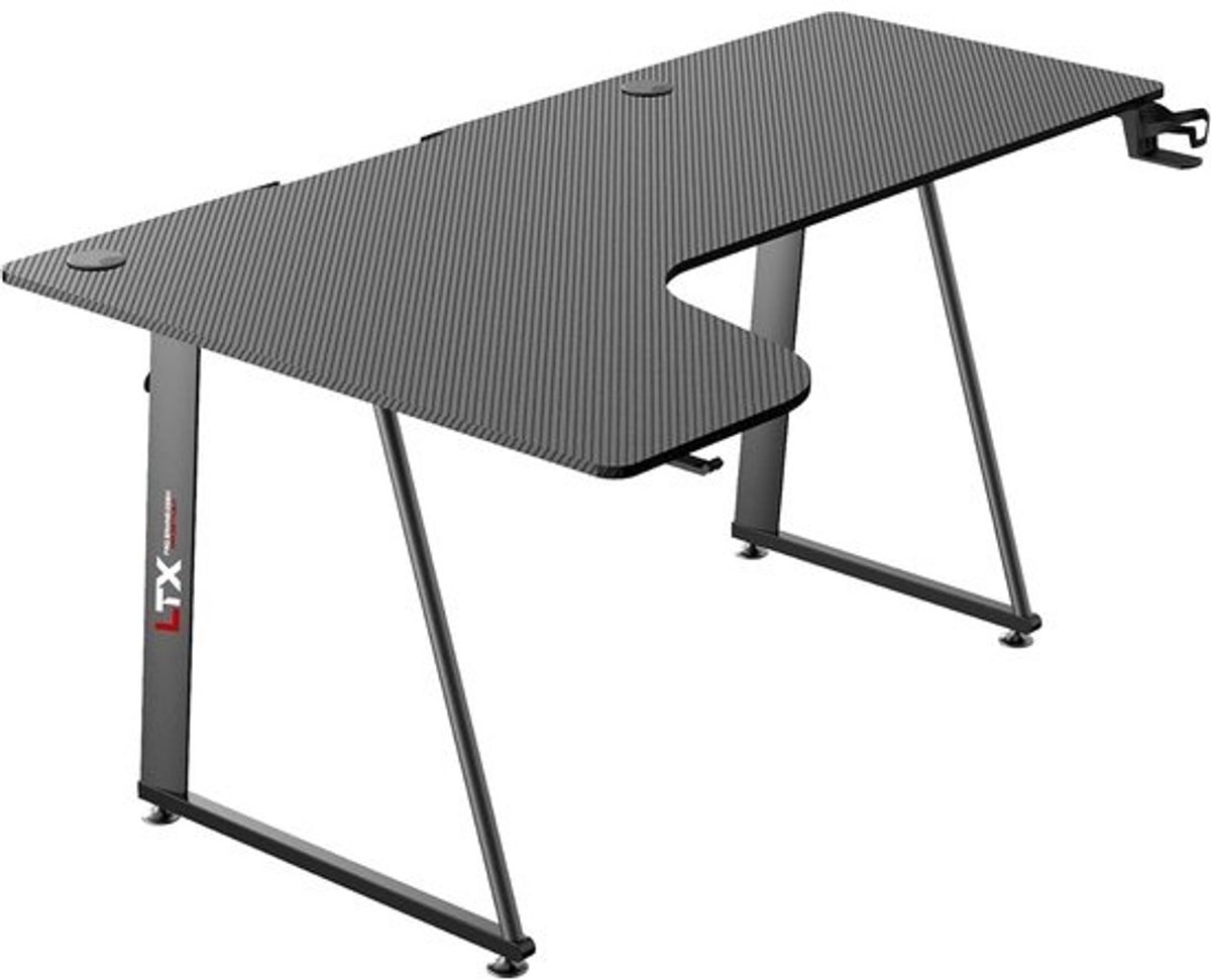 Gaming Tafel L - met Koptelefoonhouder en Bekerhouder