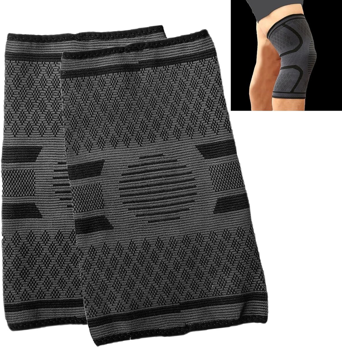 Kniebrace en kniebeschermers voor sporters - Ondersteuning voor basketbal, volleybal, yoga en hardlopen, unisex ontwerp