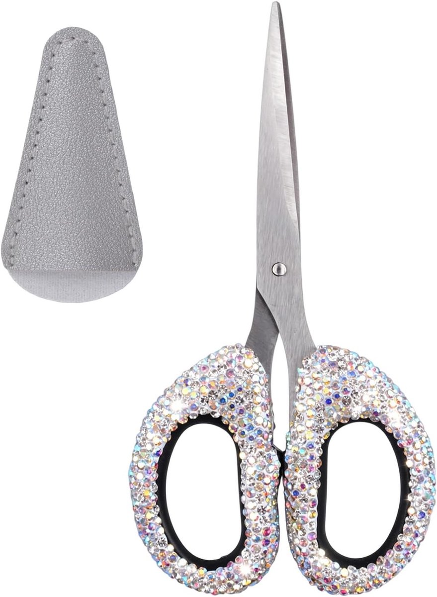 Schattige RVS Scharen voor Kantoor, Thuis en Creatieve Projecten met Decoratieve Bling Handgreep voor Papierknippen en Knutselen