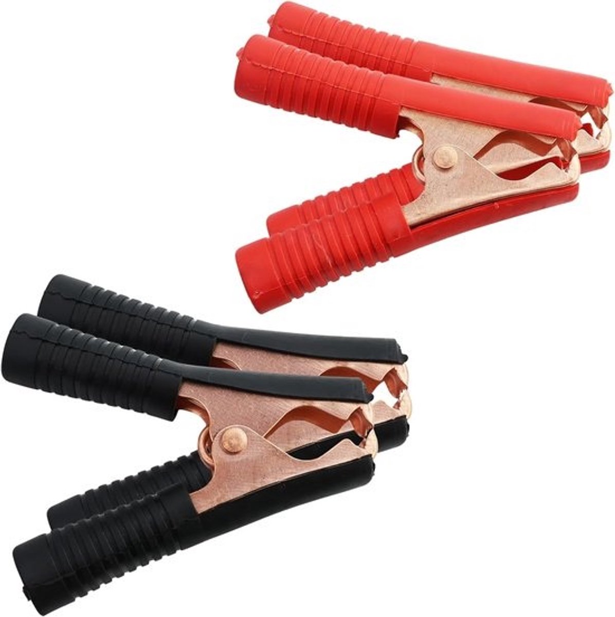 Kabeltang set - Krokodillenklemmen - Accu starten - Zuiver koper kaken - 9 cm lengte - Rood zwart