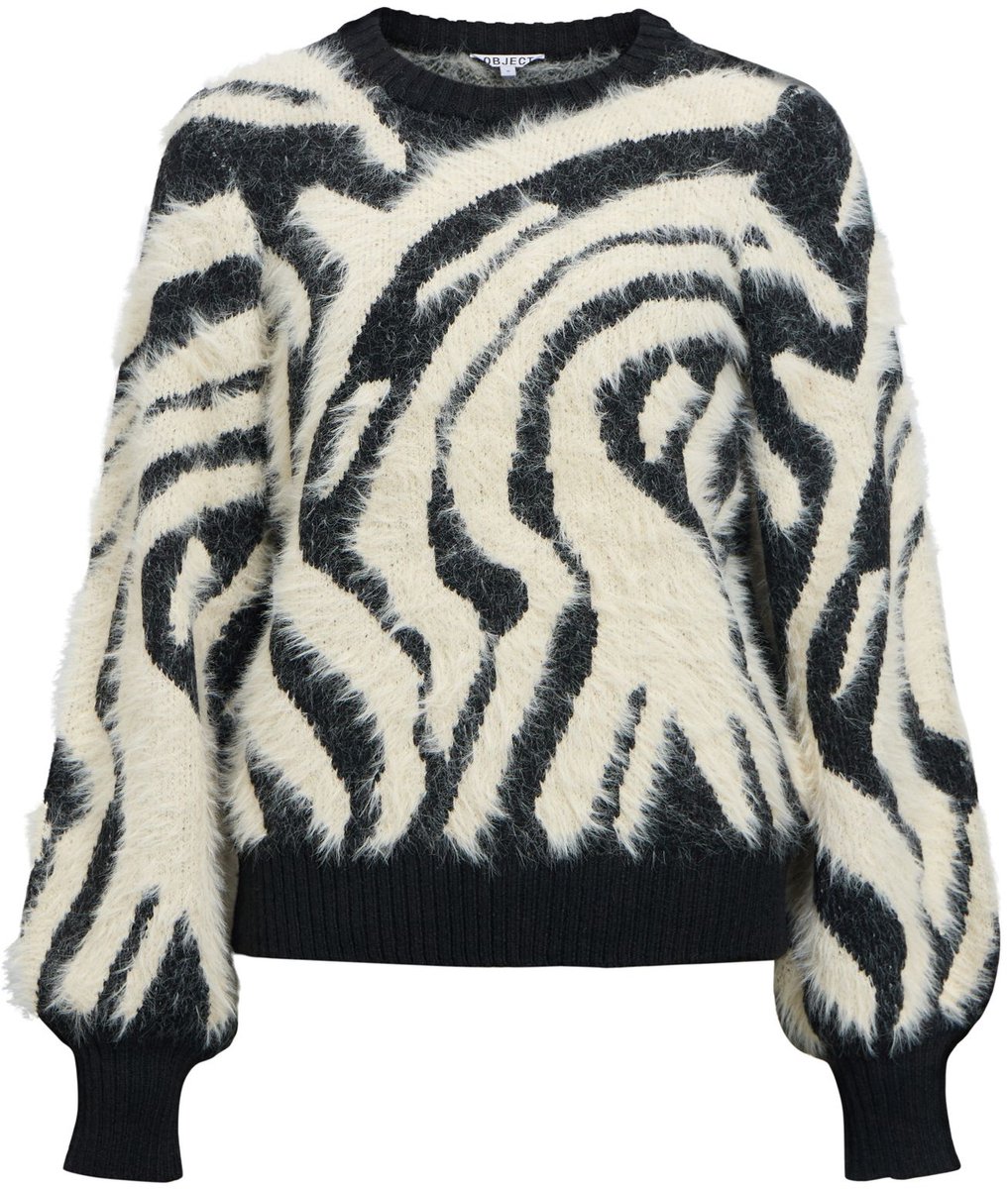 OBJHOLLOW L/S RE KNIT PULLOVER NOOS
