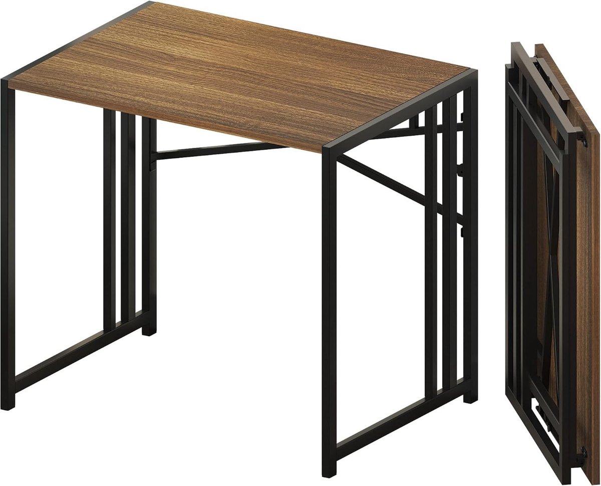 Vouwbureau zonder Montage 83 cm - Stijlvol Espresso Kleur, Ideaal voor Thuiswerk en Studie
