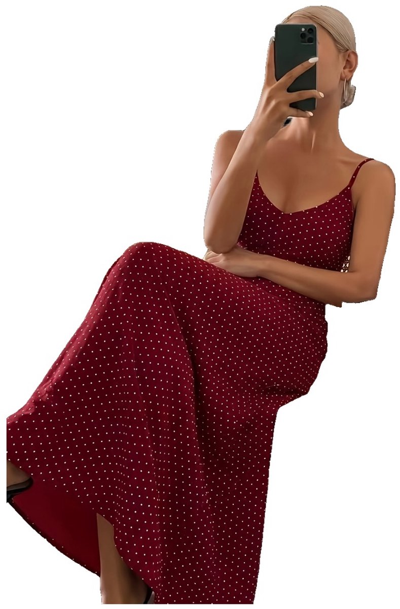 Currero Open Rug Jurk Backless Body Jurk Shirt Jurken Open Back Dress Rode Stip